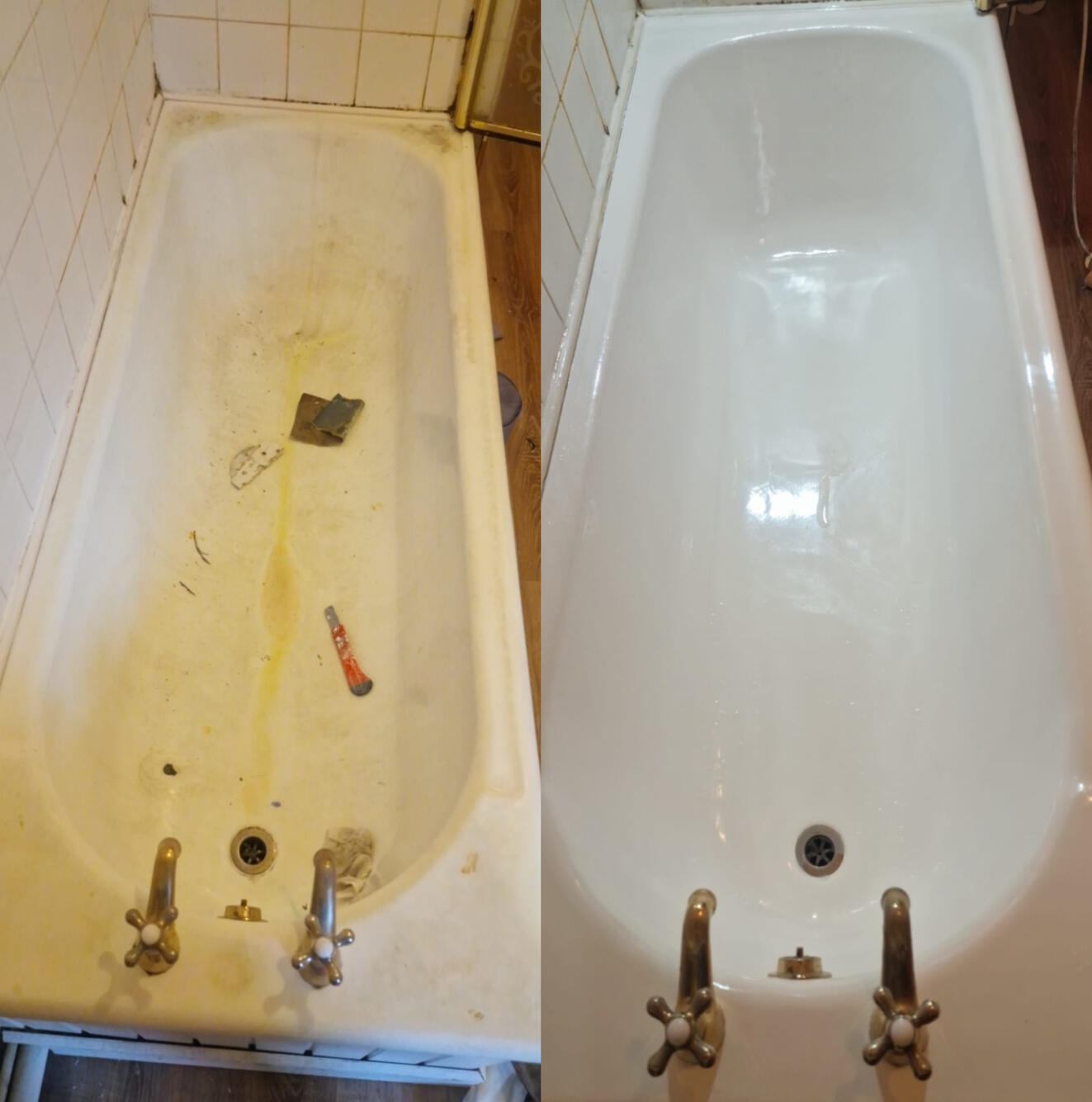 FARMERS BATH RE-ENAMELLED Steel bath resurfaced in Longlevens, Gloucester