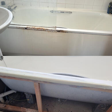 rusty side of steel bath repaired in Gloucester rusty side of steel bath repaired in Gloucester
