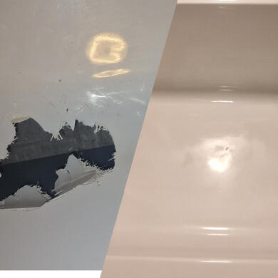 acrylic bath crack repair completed in Gloucester acrylic bath crack repair completed in Gloucester
